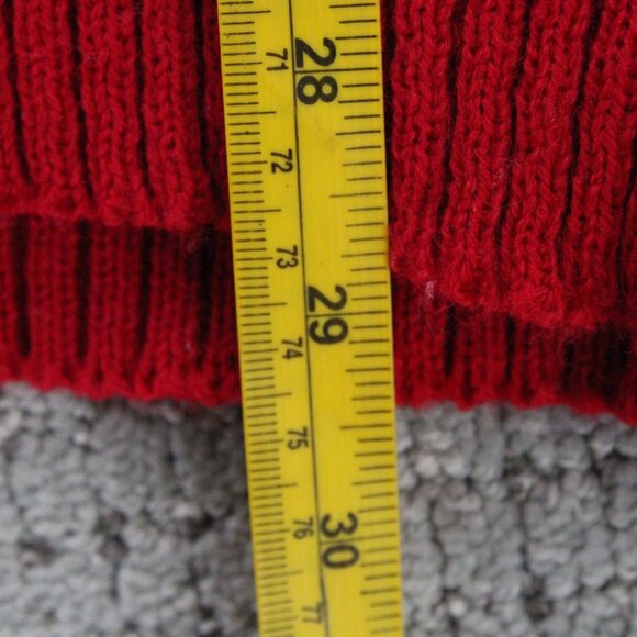 Vintage Blush Christmas Sweater Mens Large L Red Pullover Knit Red Nose Reindeer - Picture 9 of 9